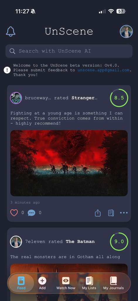 UnScene App Screenshot